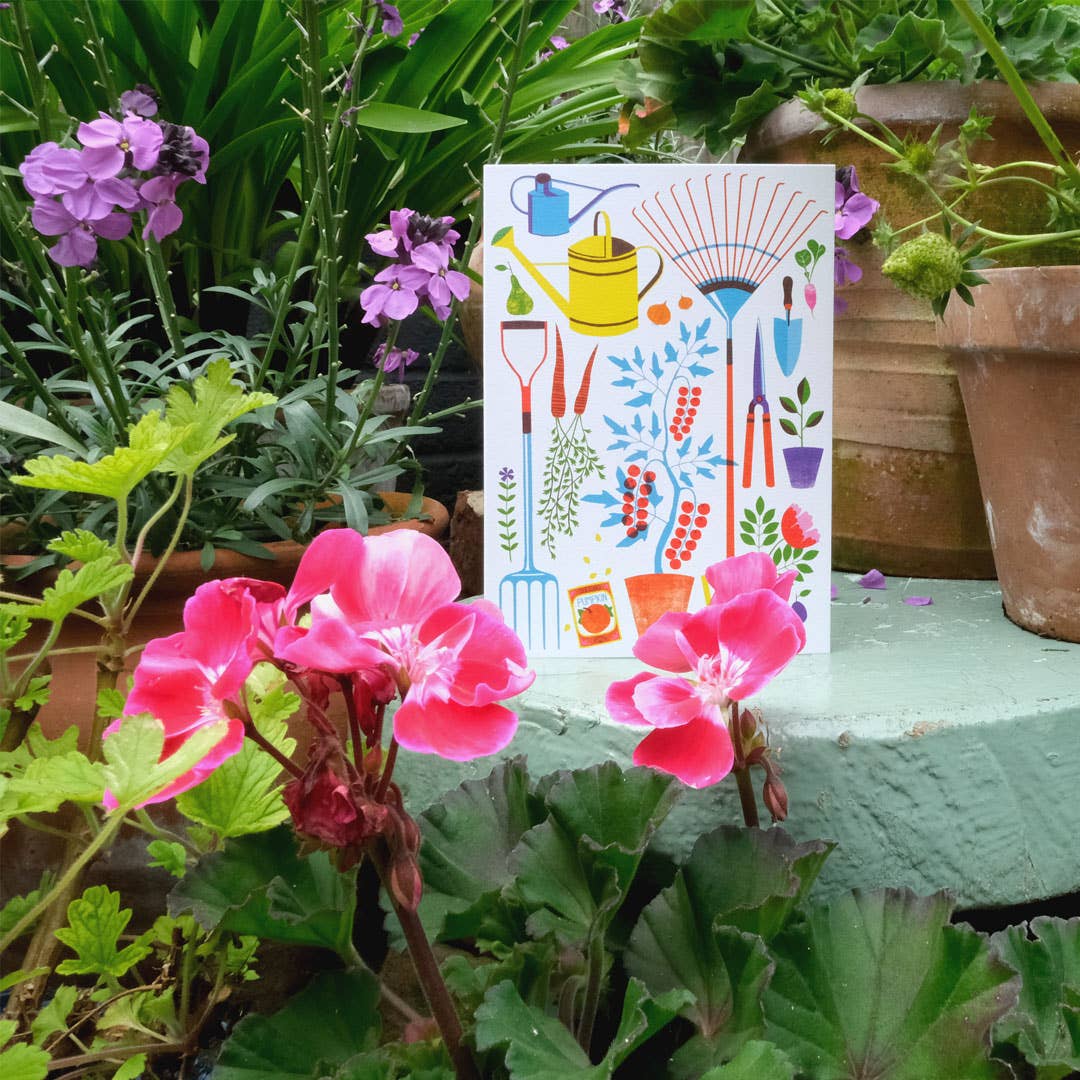 Garden Tools Greetings Card