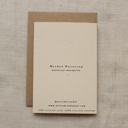 Mini Meadow Buttercup Thank You Card