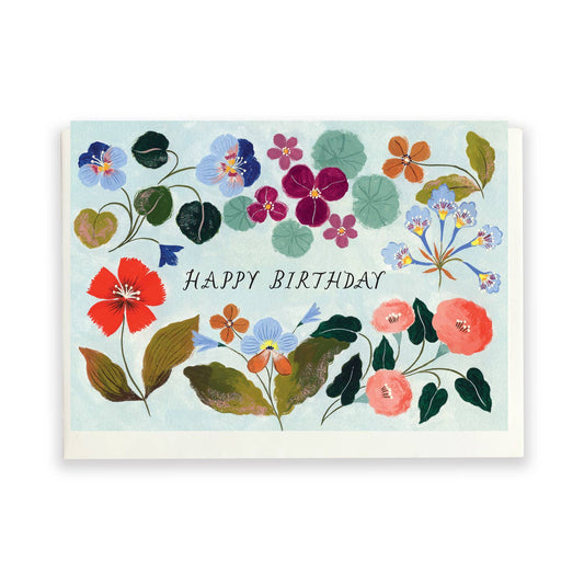 Blue Happy Birthday Card