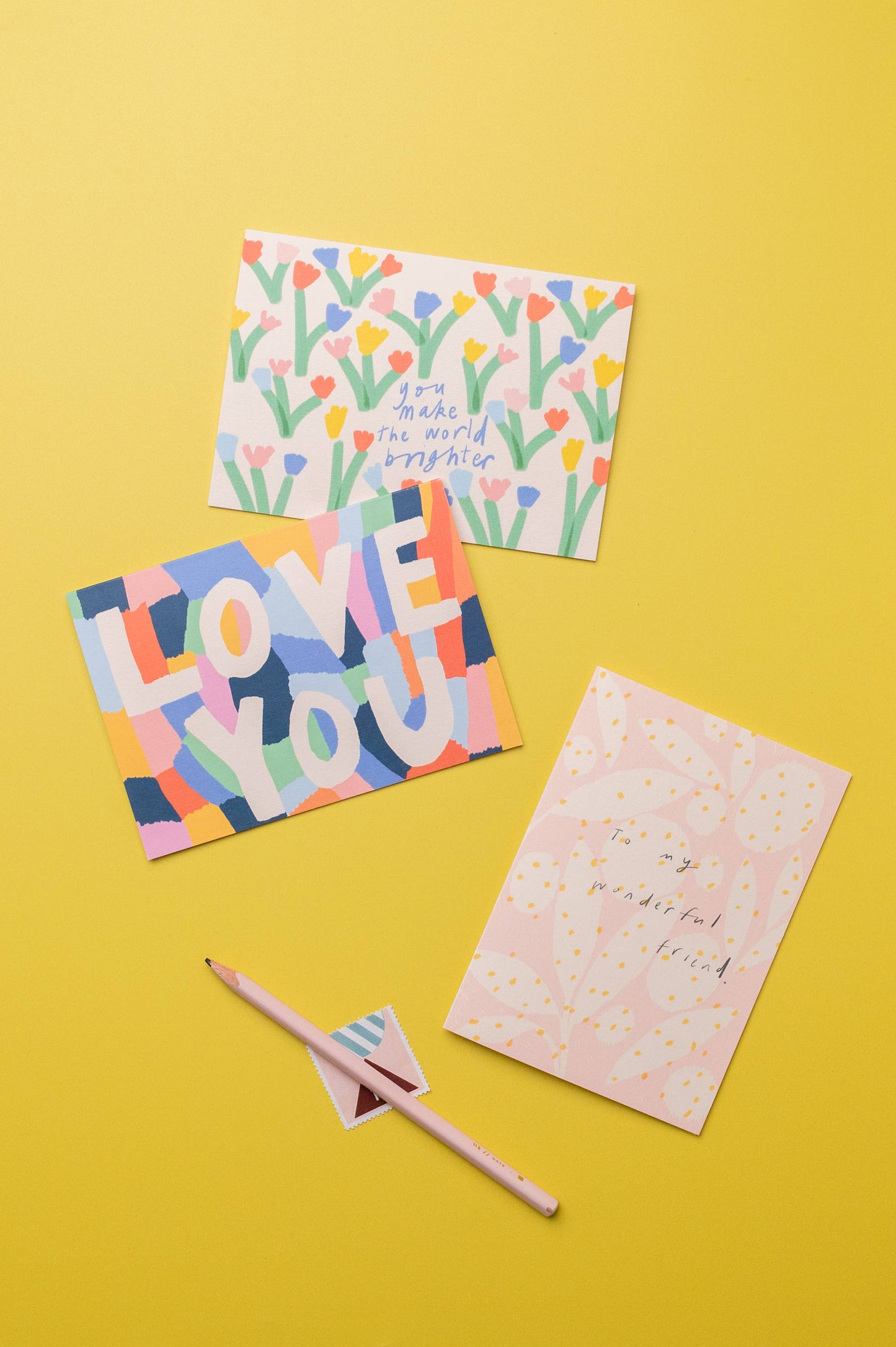You make the world brighter card encouragement friend card