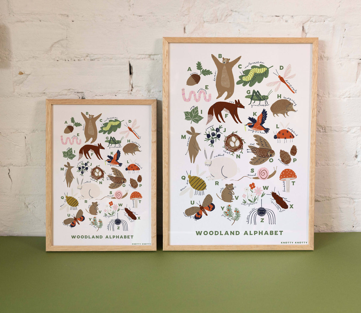 Woodland Alphabet A4 Art Print