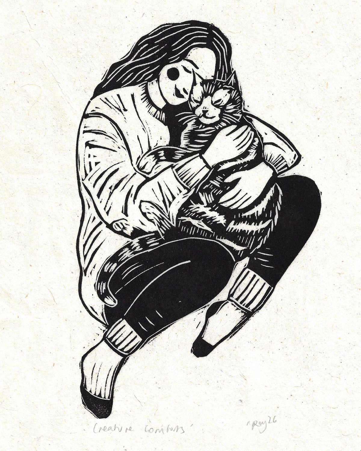 Cosy Cat Greetings Card