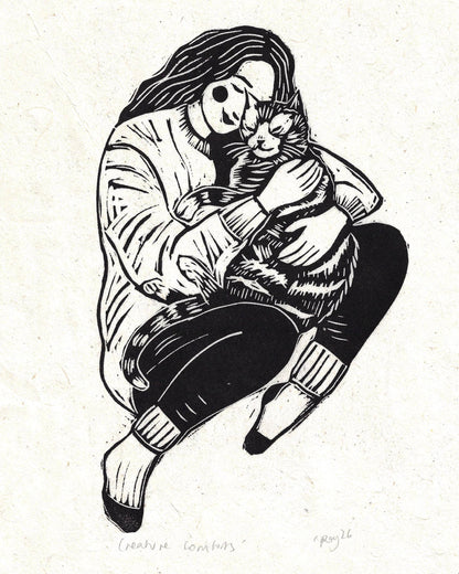 Cosy Cat Greetings Card