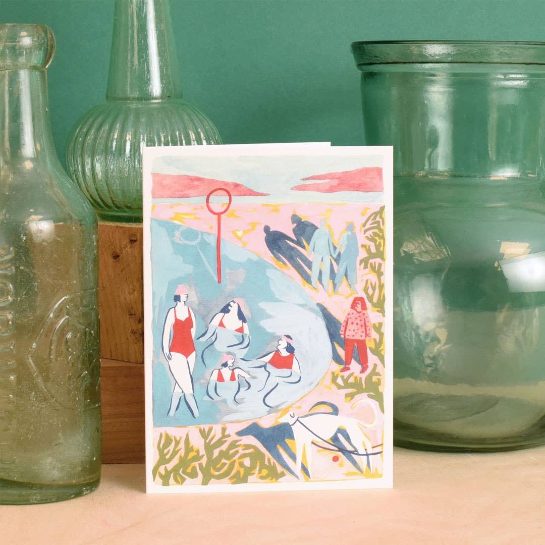 Portobello Beach Greetings Card