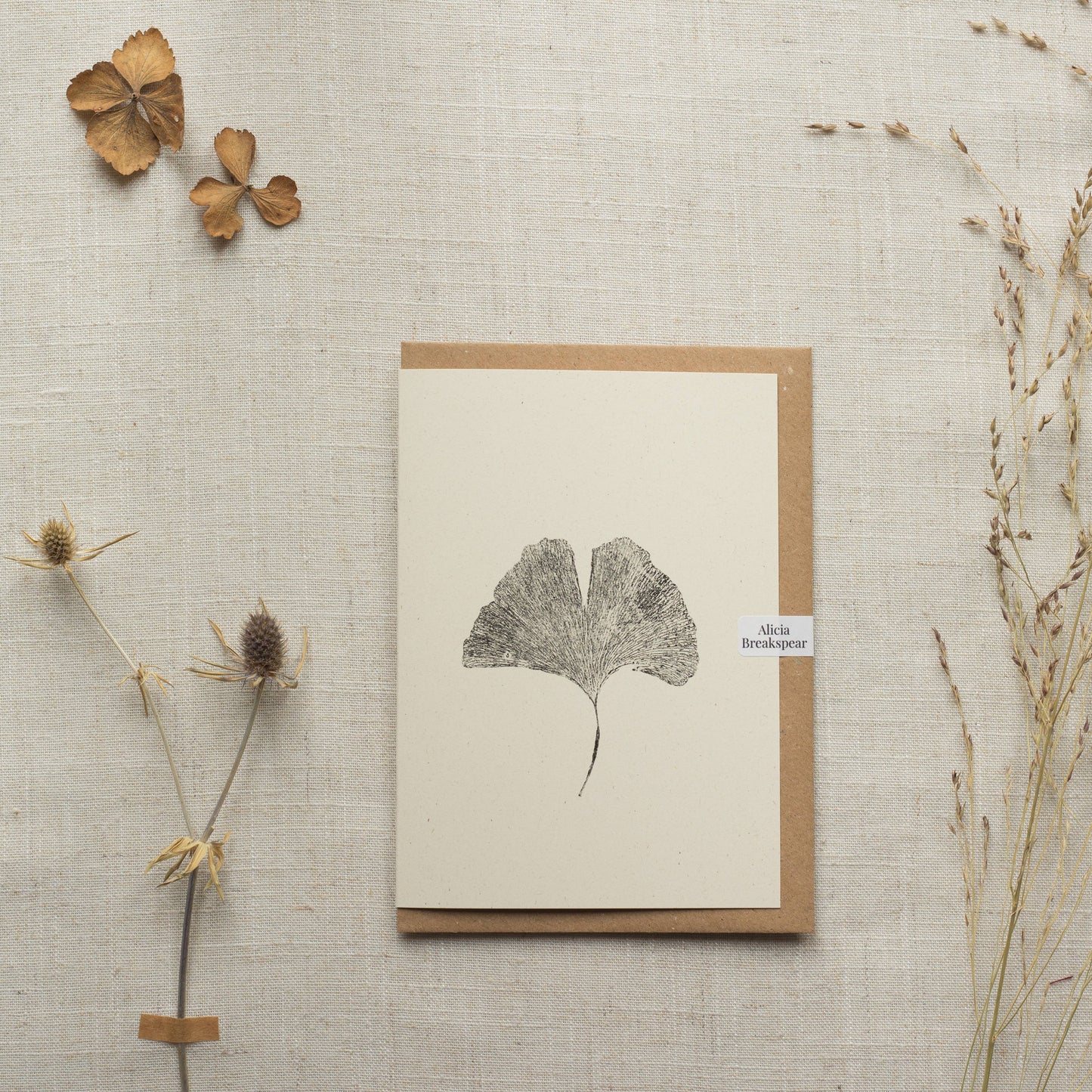 Ginkgo Leaf Greeting Card