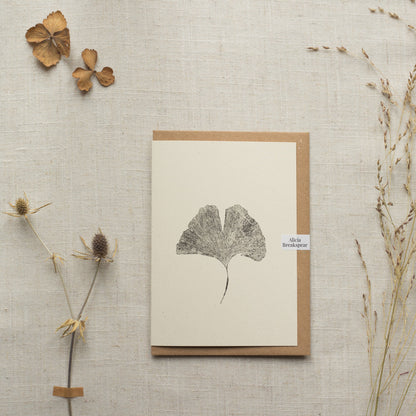 Ginkgo Leaf Greeting Card