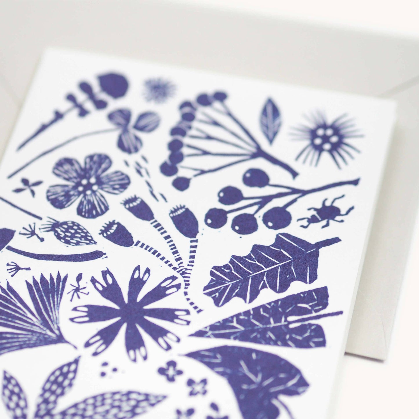 Wild Blue Flowers Card