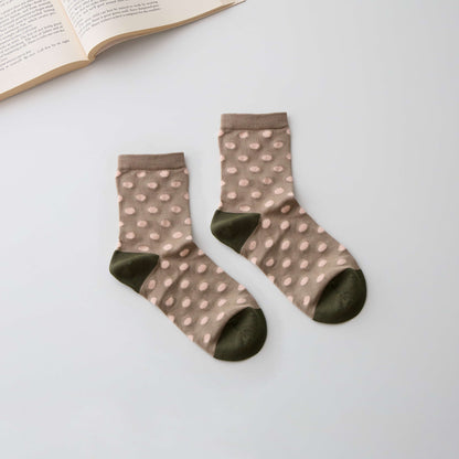 Women’s Silk Blend Polka Dot Socks