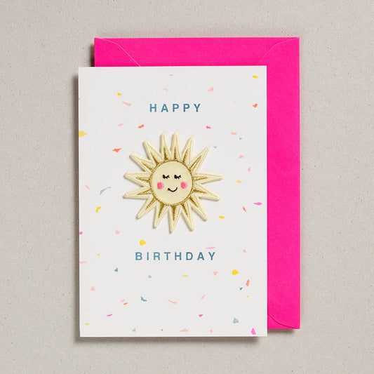 'Happy Birthday' Sunshine Iron On Patch Birthday Card