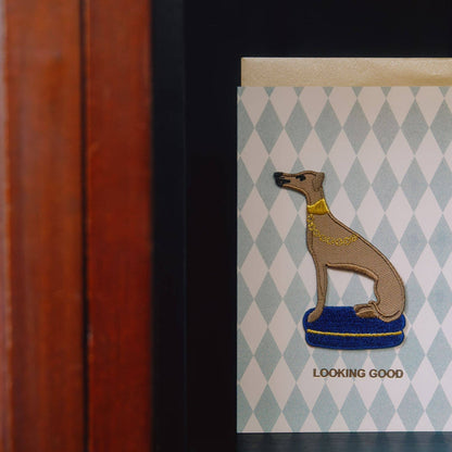 Whippet Dog Patch Card