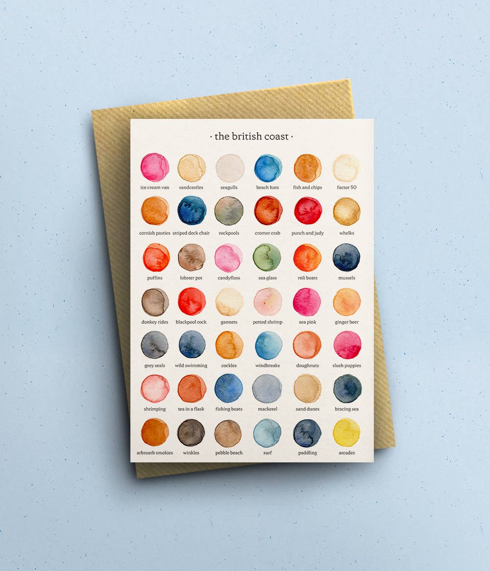 The Colours of The British Coast Card