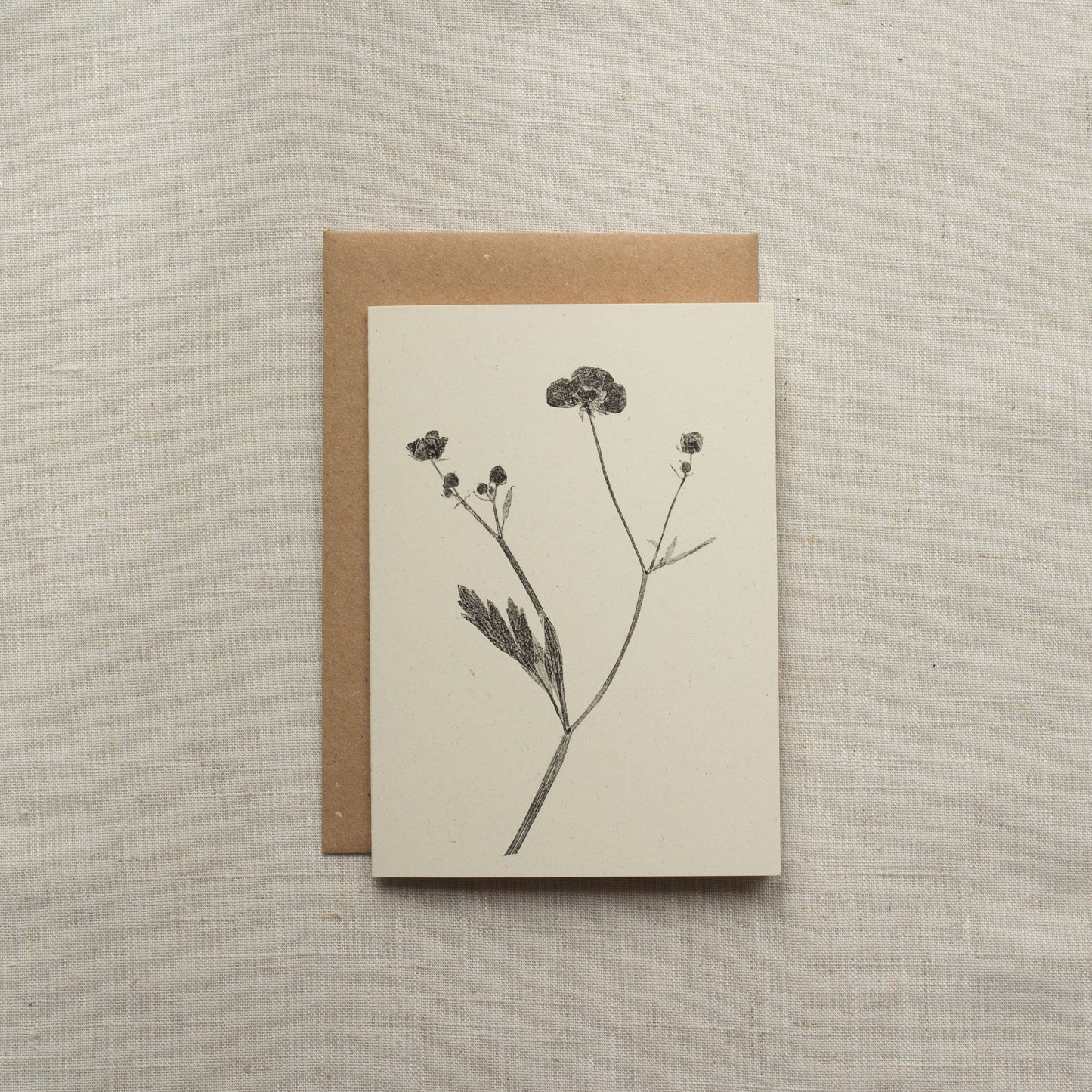 Meadow Buttercup Flower Card