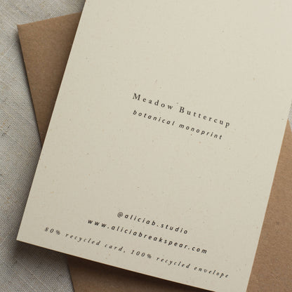 Meadow Buttercup Flower Card