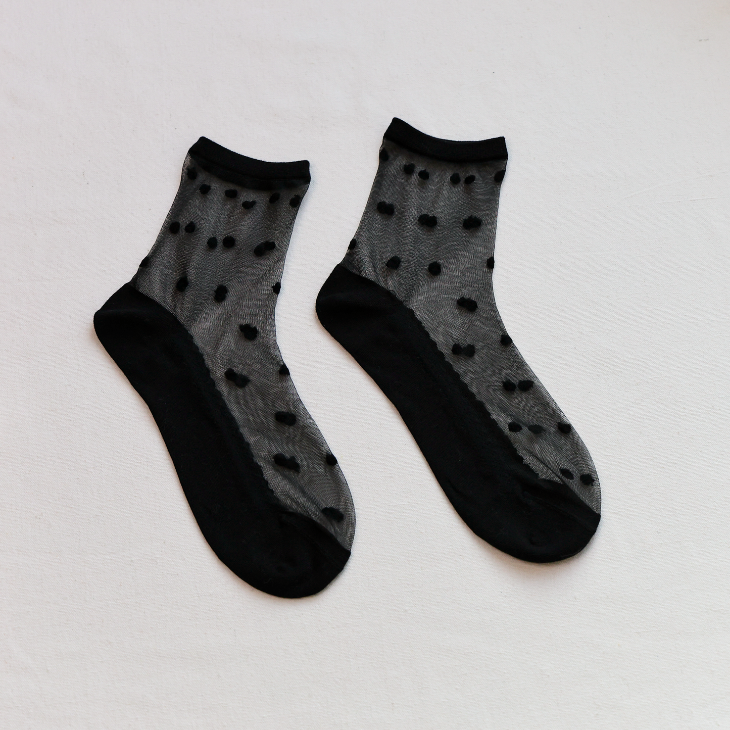 Sheer Polka Dot Ankle Socks
