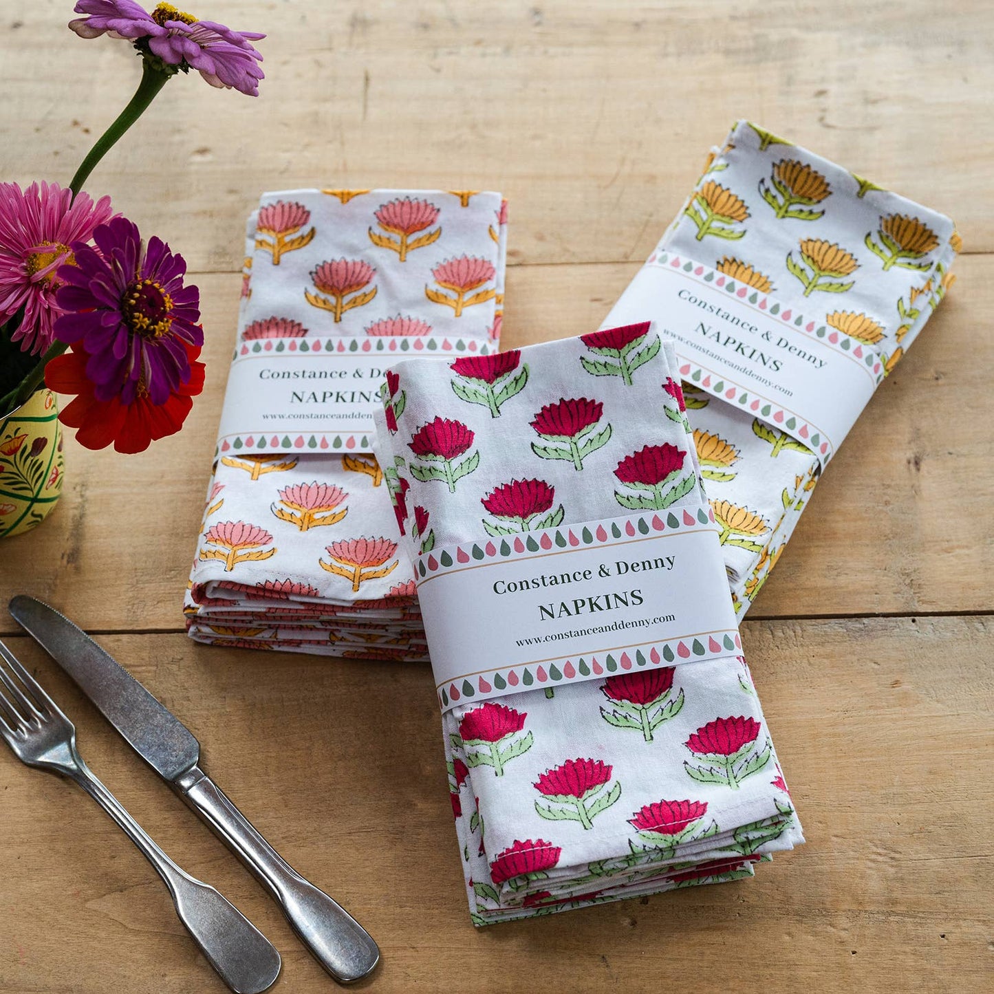 Lotus Flower Lilac Cotton Napkins