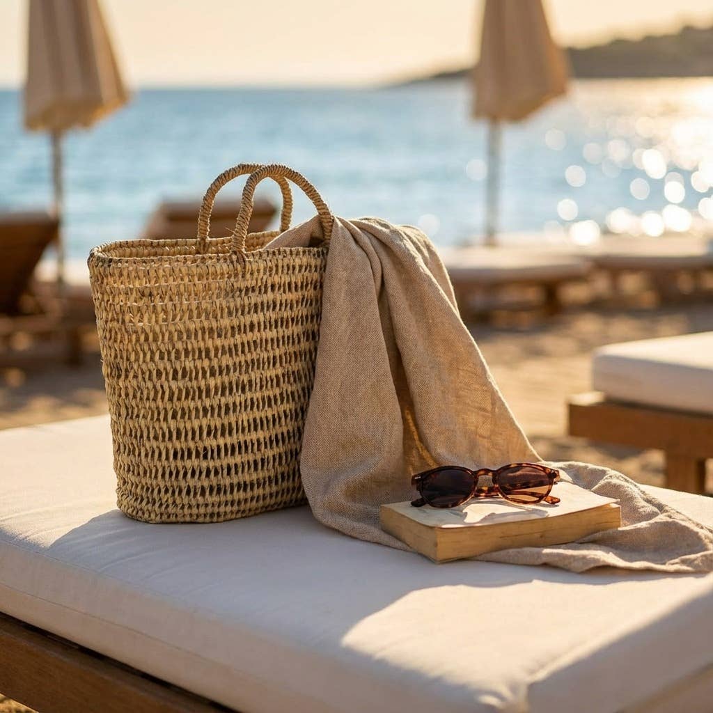 Boho Beach Basket Bag