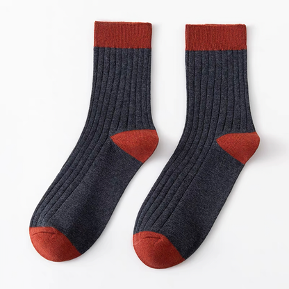 Men's Colour Block Rib Socks