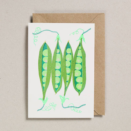 Peas Risograph Card