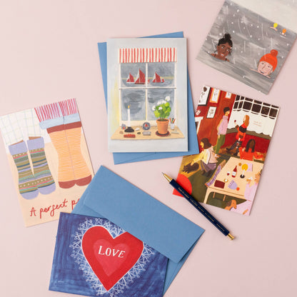 I Saw Three Ships Card Costal Card