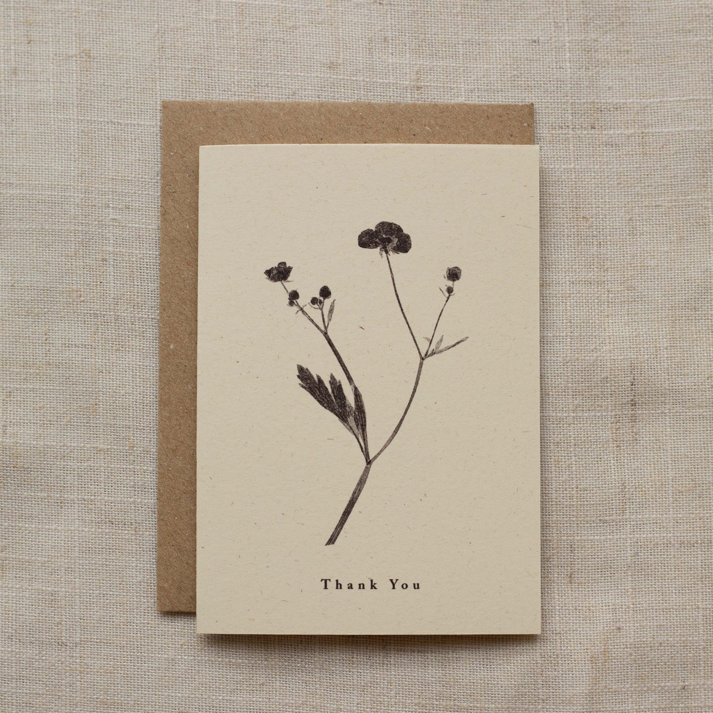 Mini Meadow Buttercup Thank You Card