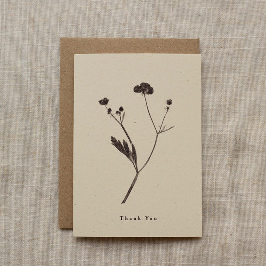 Mini Meadow Buttercup Thank You Card