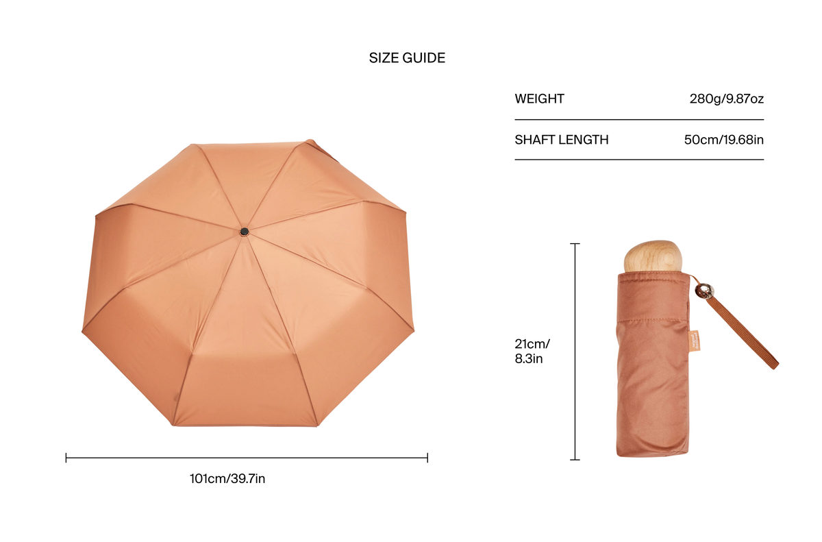 Mocha Mousse Eco-Friendly Mini Pocket Umbrella