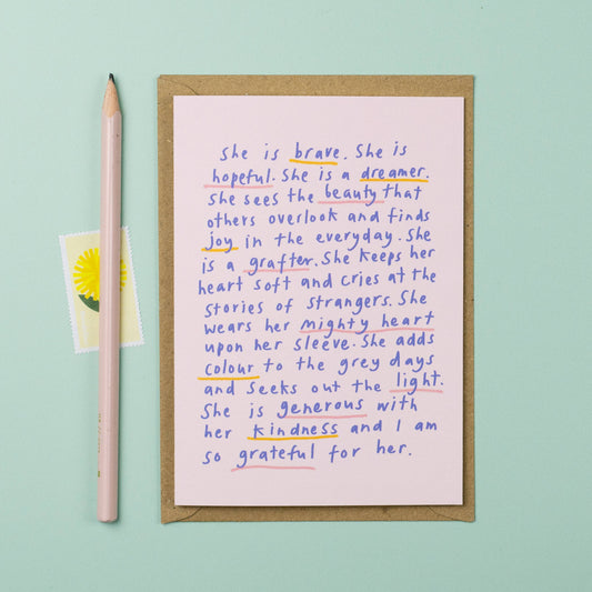 She Is Inspirational Card