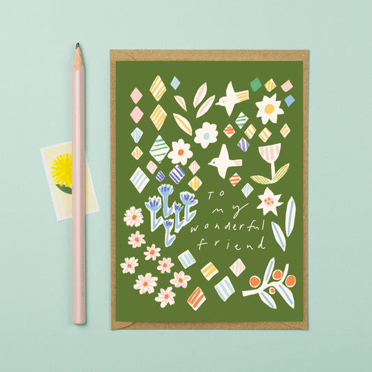Wonderful Friend Birthday Card