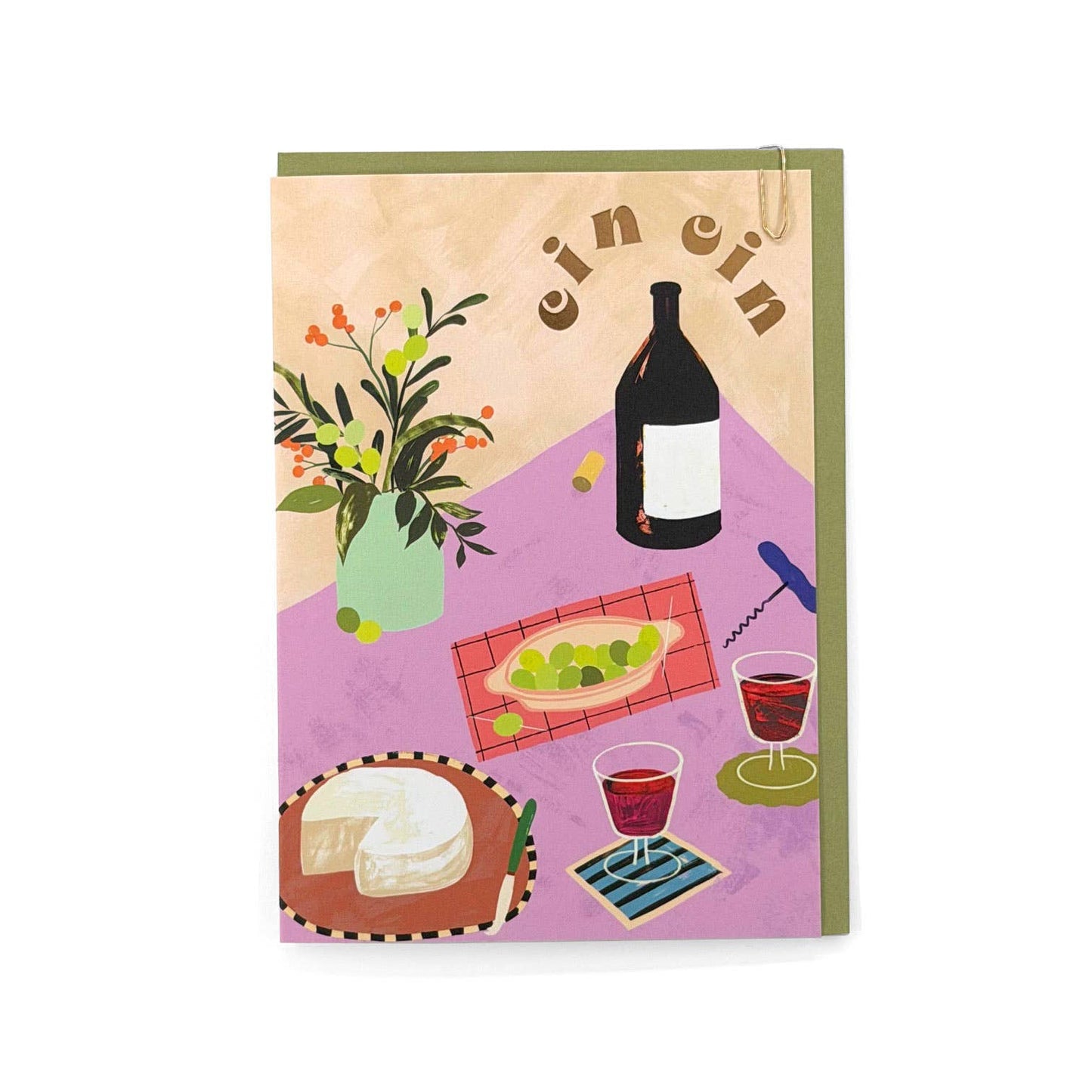 Cin Cin Cheers Greeting Card 