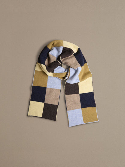 Chequerboard Scarf | Navy