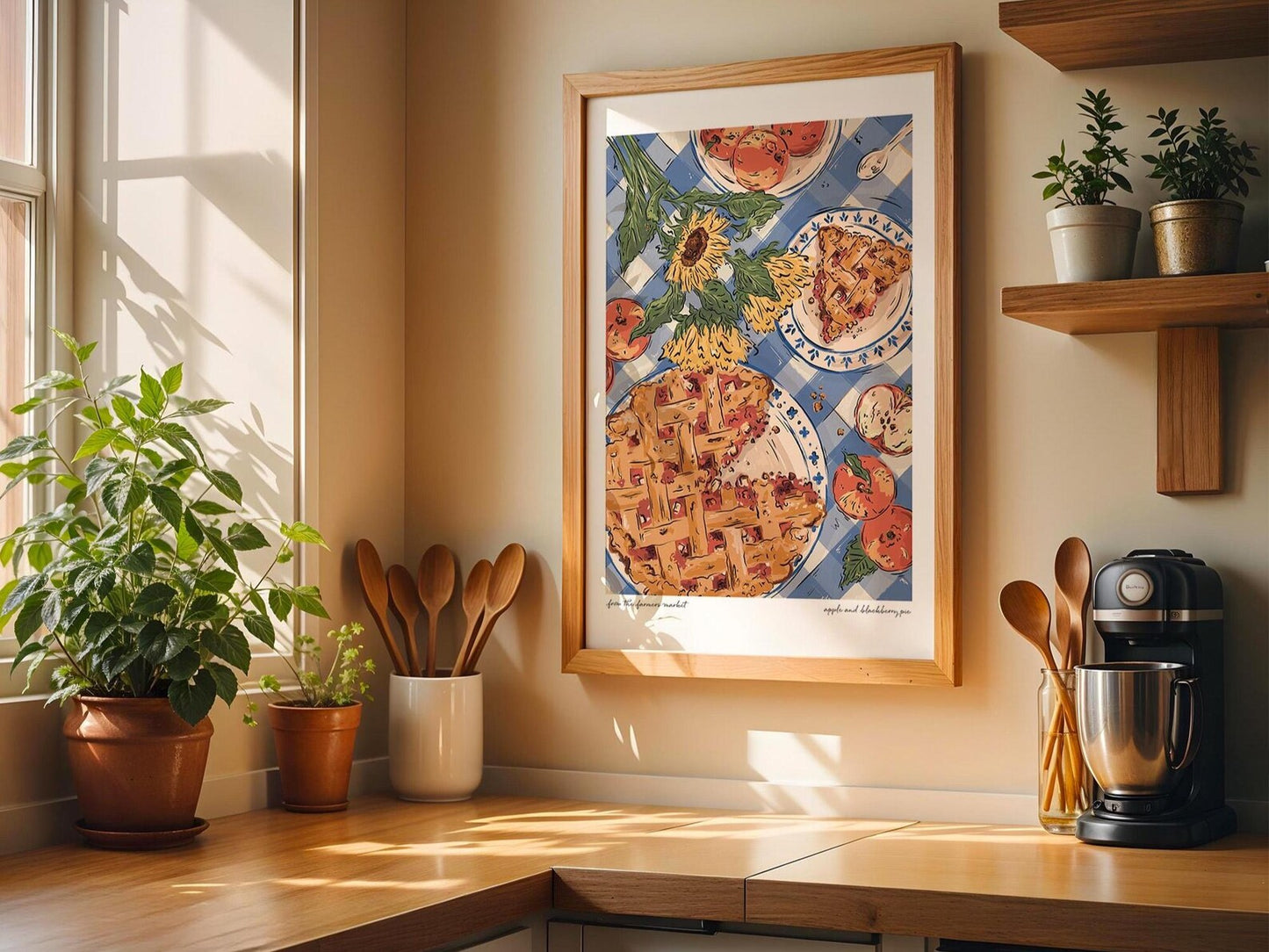 Apple & Blackberry Pie Print A4