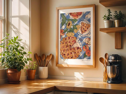 Apple & Blackberry Pie Print A4