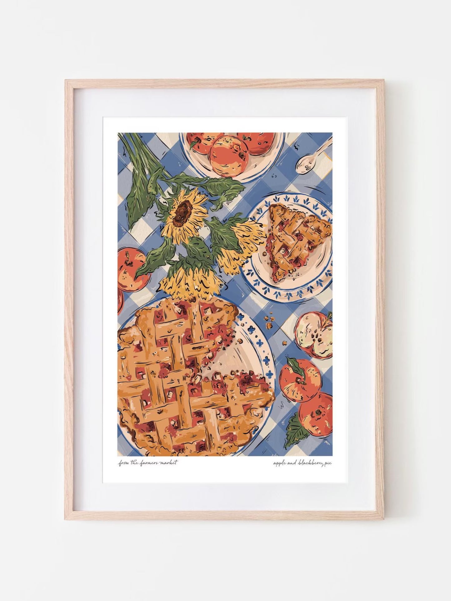 Apple & Blackberry Pie Print A4
