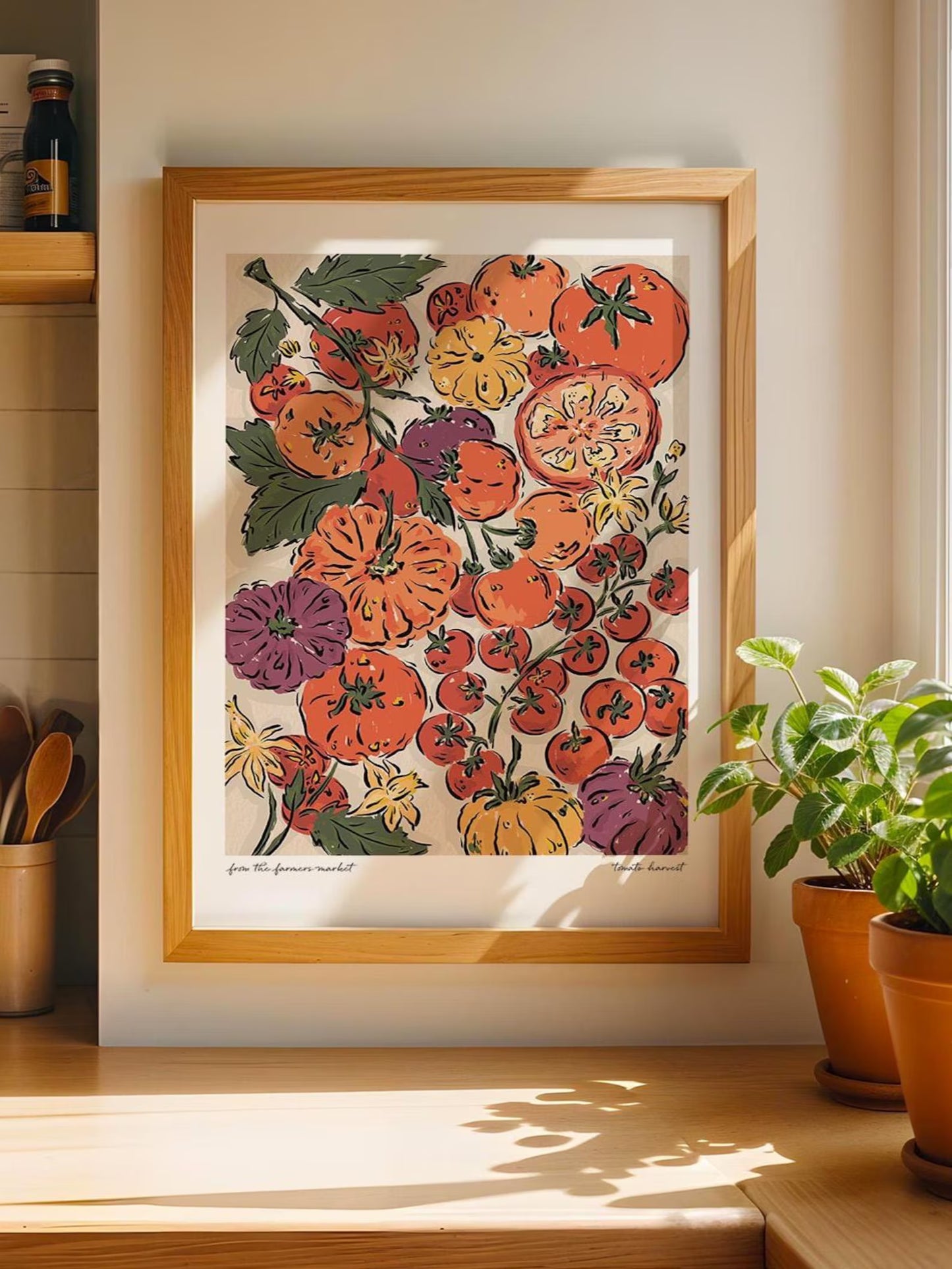 Tomato Harvest Print A4