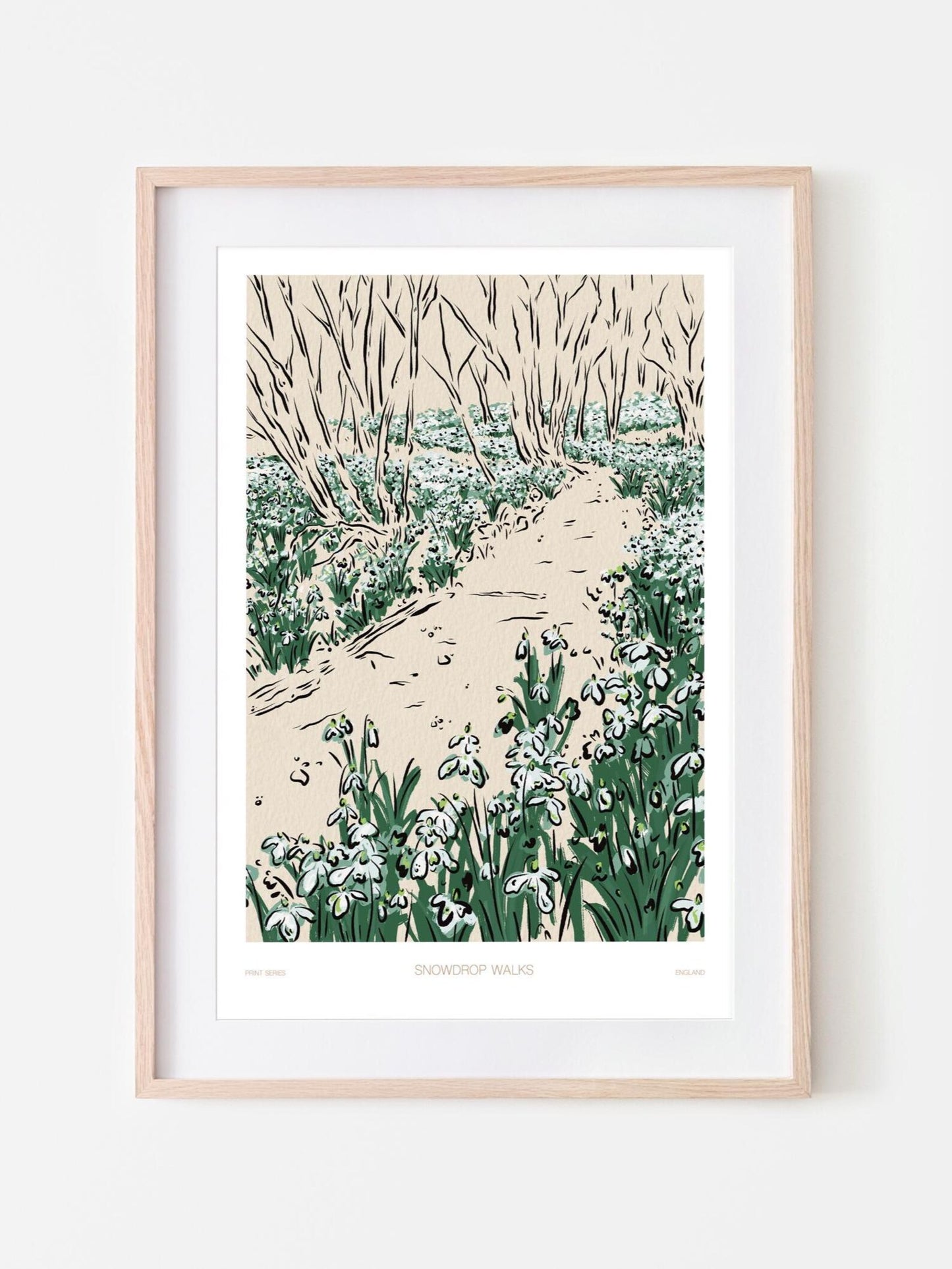 Snowdrop Walks Print A3