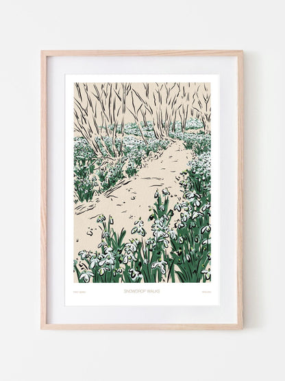 Snowdrop Walks Print A3