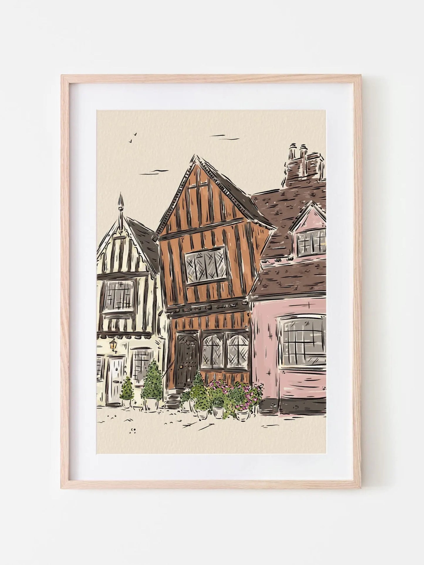 Crooked House Lavenham Print A4
