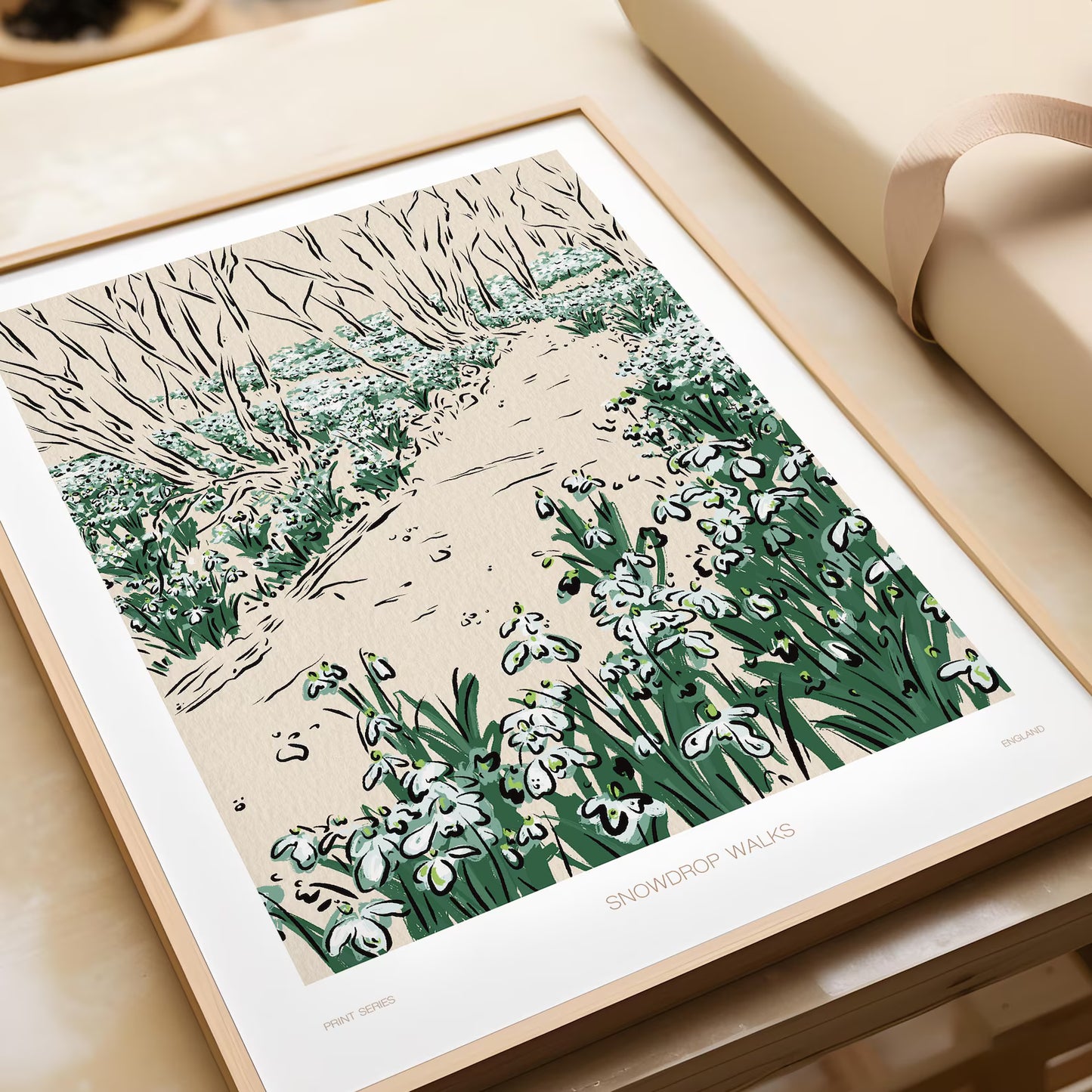 Snowdrop Walks Print A3