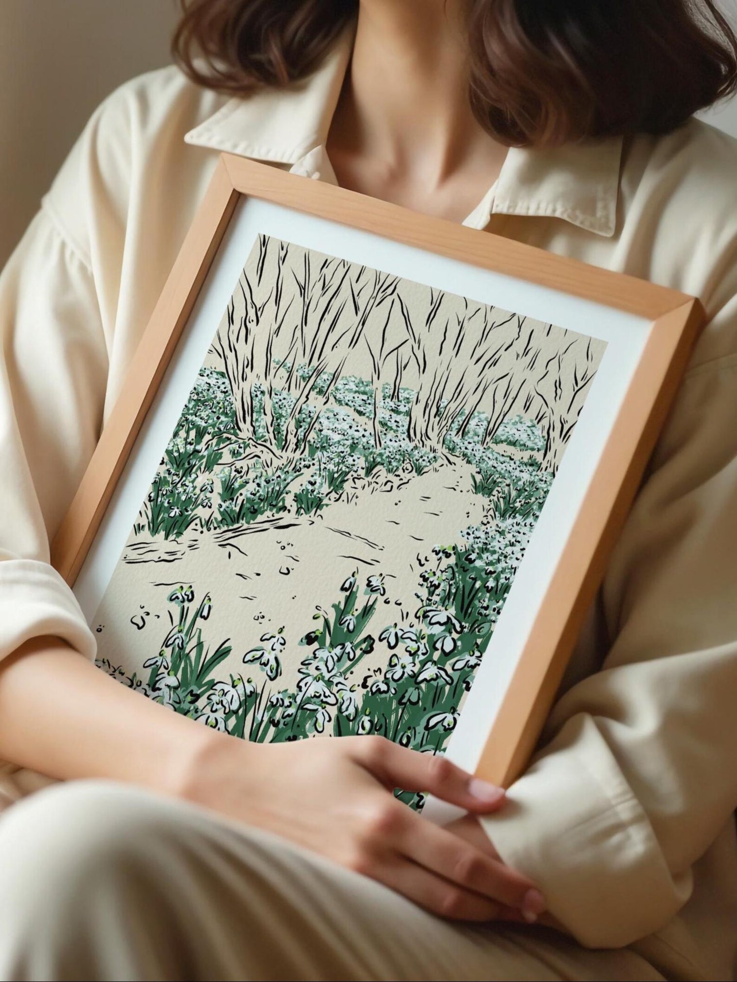 Snowdrop Walks Print A3