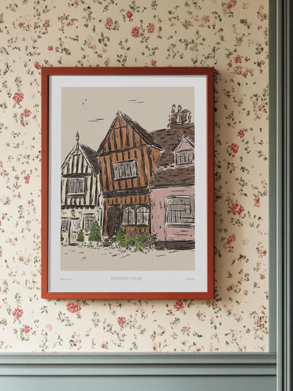 Crooked House Lavenham Print A4