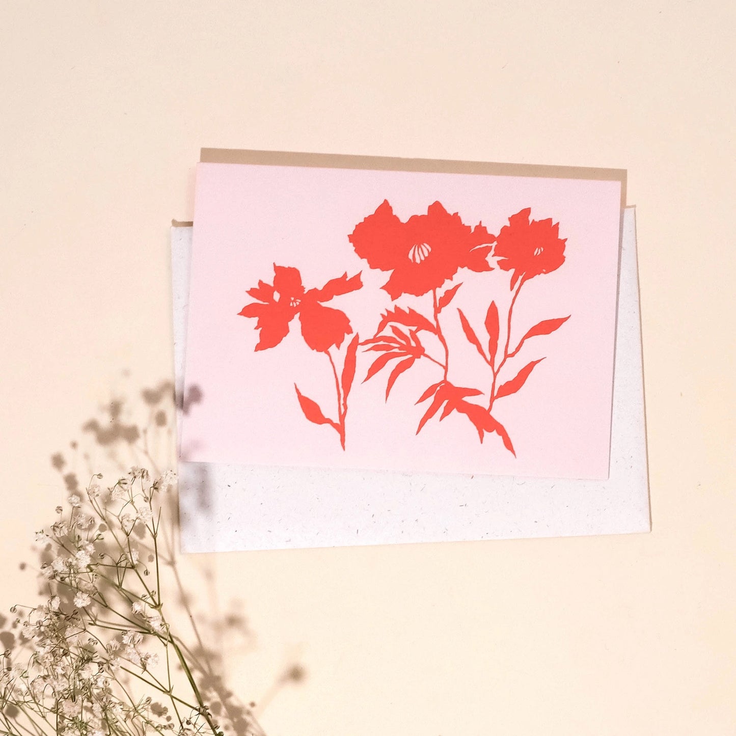 Red & Pink Poppies Card