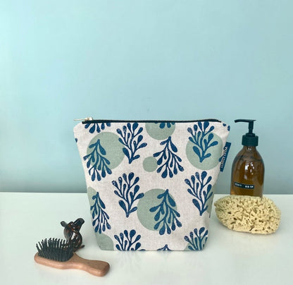 Seaweed Green & Navy Zipper